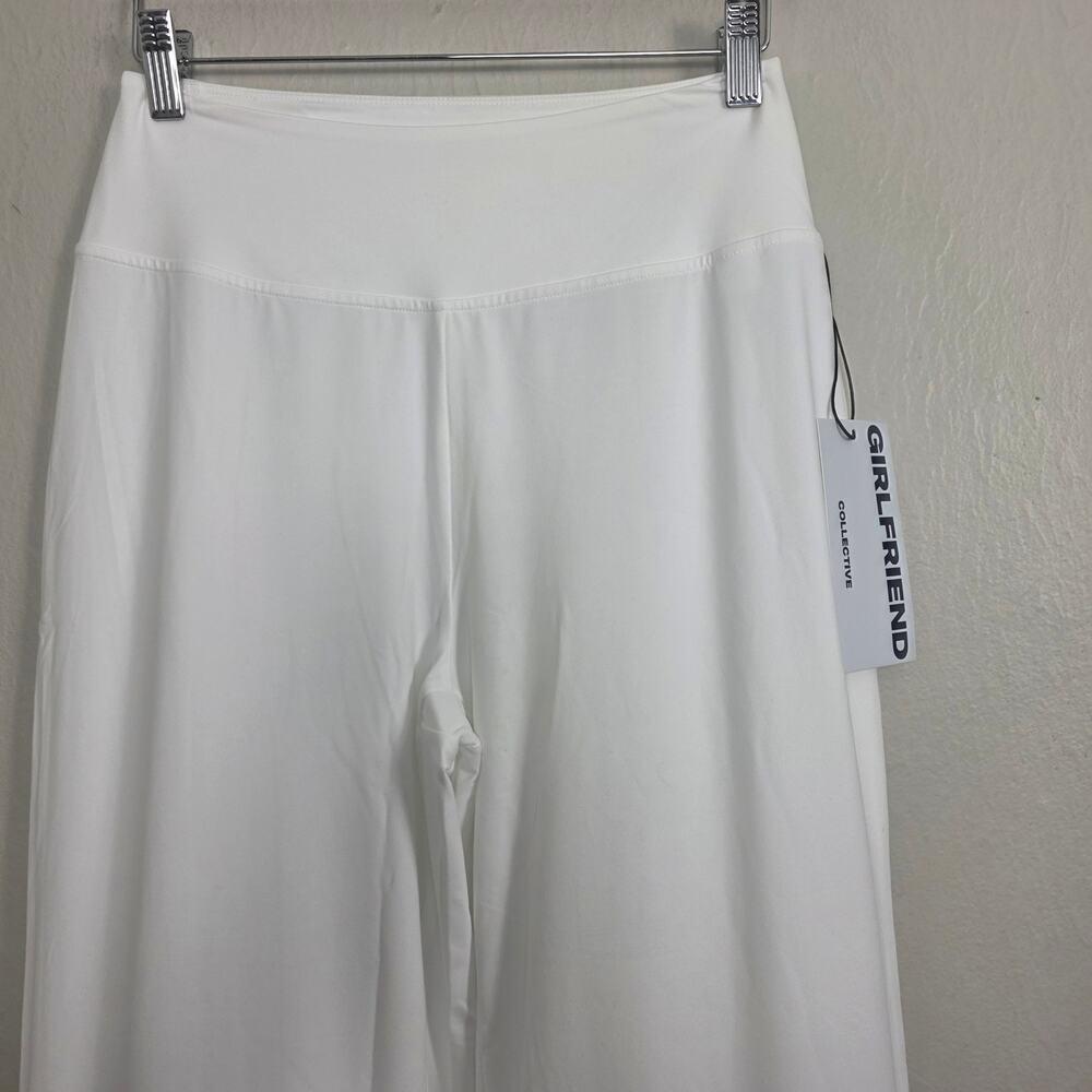 NWT Girlfriend Collective High Rise Wide Leg Pant White Small - Picture 3 of 12